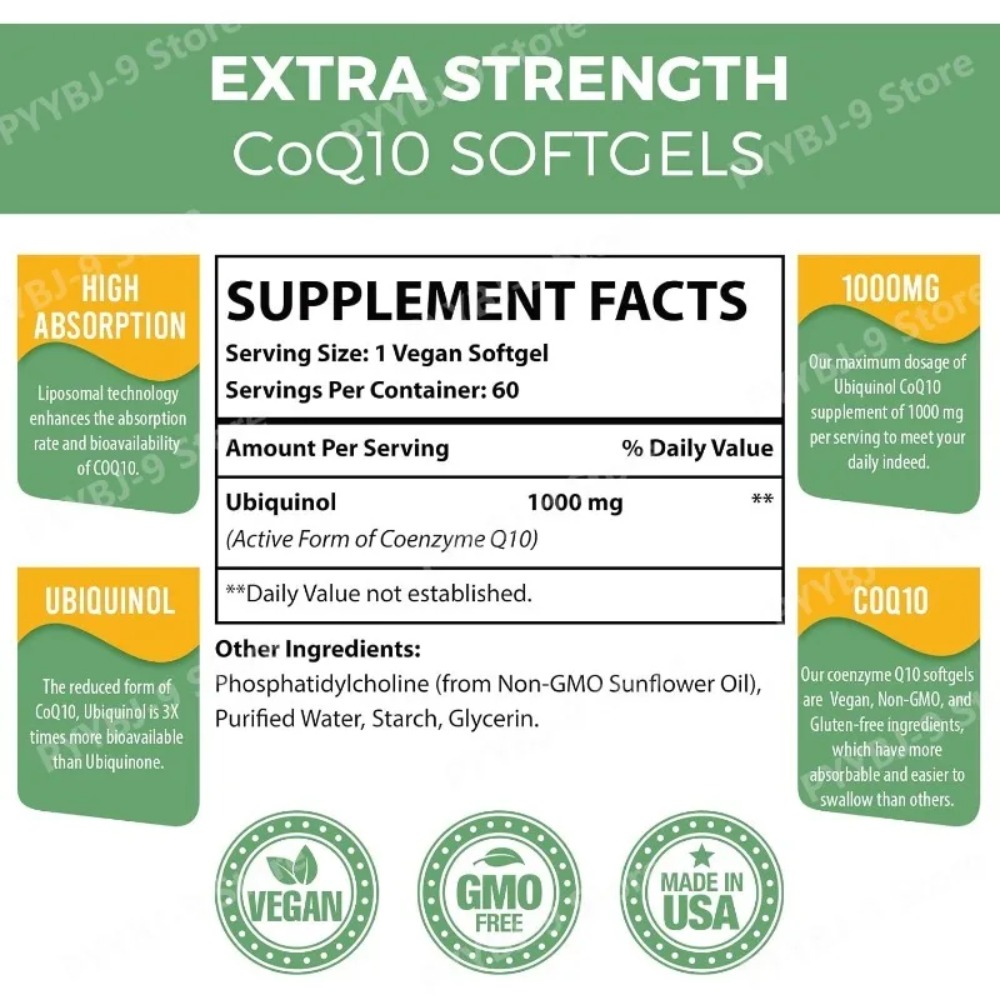 CoQ10 Убихинол 1000 мг, веганс – обзор и цена Coq10 Ubiquinol Softgel