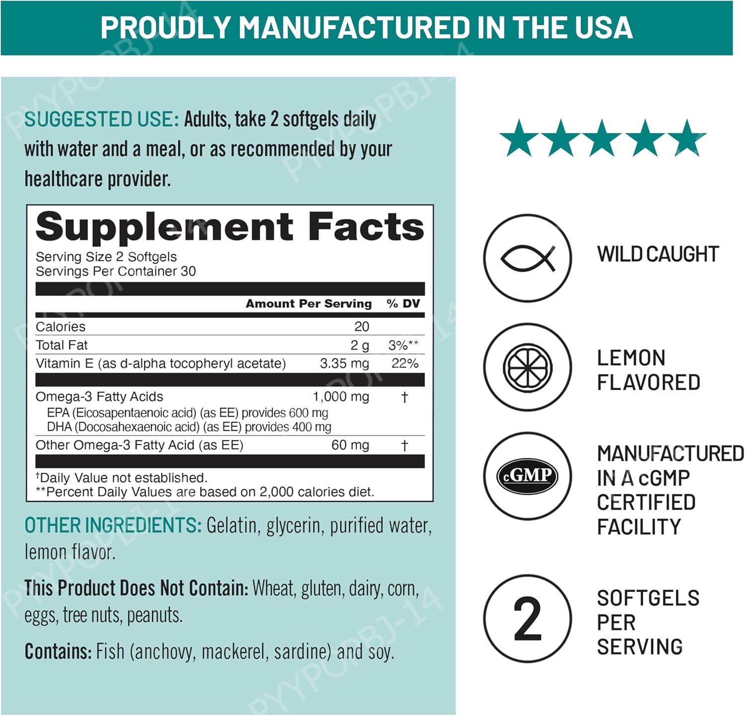 Омега-3 рыбий жир 1000 мг, EPA – обзор и цена Omega 3 Fish Oil